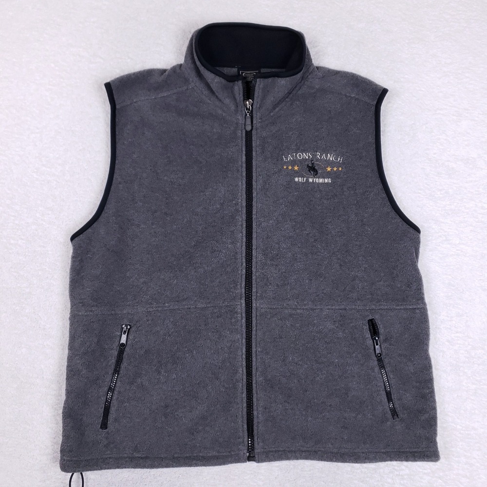 Ouray Sportswear Fleece Vest Mens XL Eatons Ranch Wyoming Gray Gorpcore Gilet